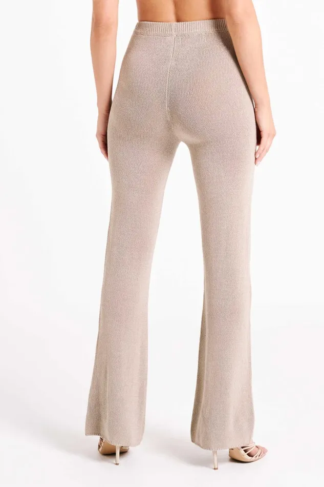 Meshki Pants Women Carlota Knit Pants 8211 Taupe Taupe