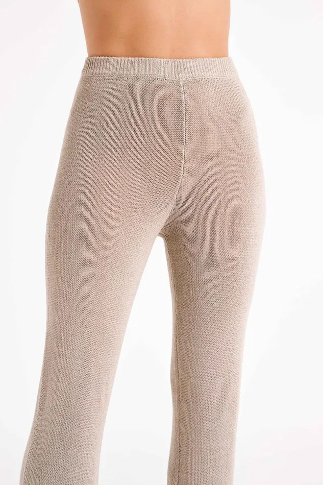 Meshki Pants Women Carlota Knit Pants 8211 Taupe Taupe