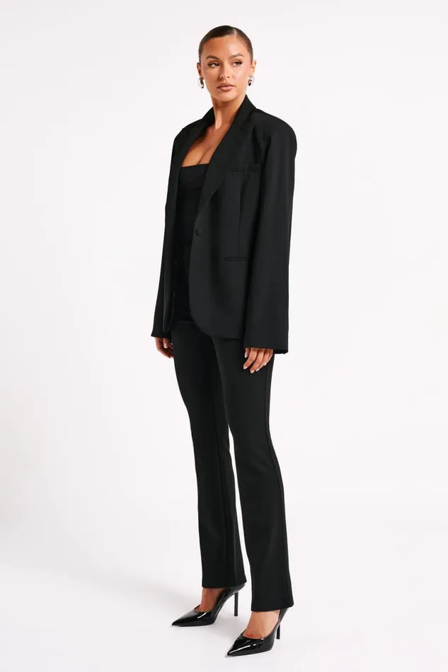 Meshki Pants Women Charlotte Crepe Long Pants 8211 Black Black