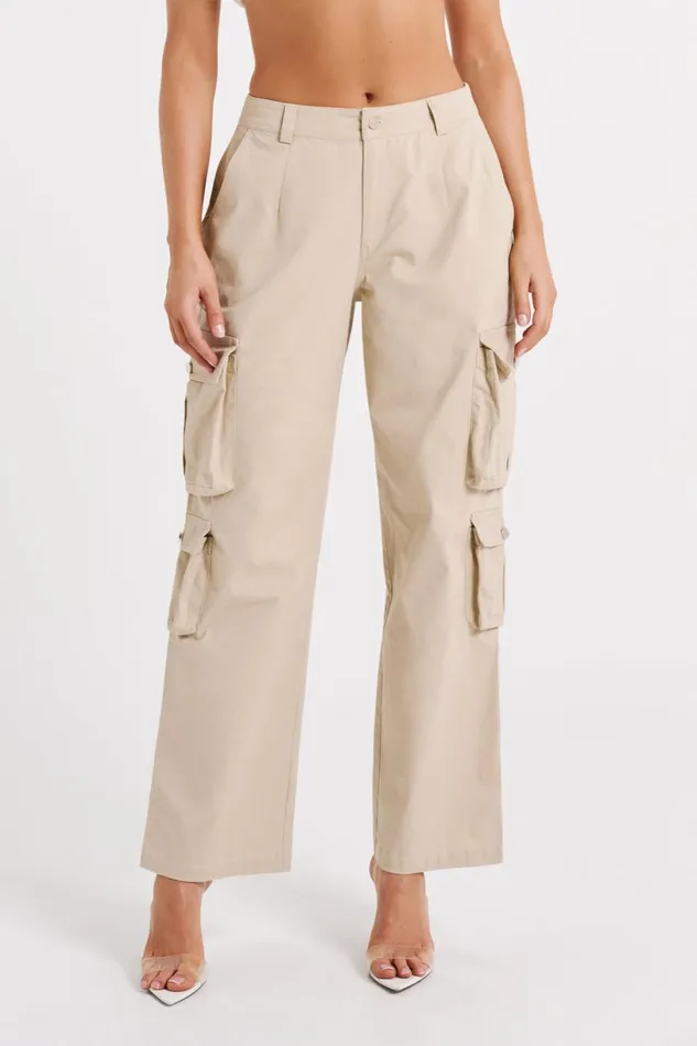 Meshki Pants Women Clea Cargo Pant 8211 Stone Stone