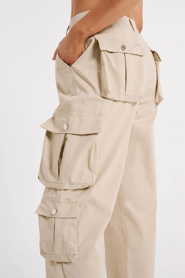 Meshki Pants Women Clea Cargo Pant 8211 Stone Stone