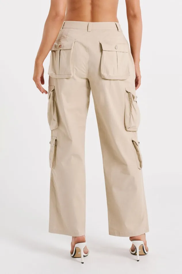 Meshki Pants Women Clea Cargo Pant 8211 Stone Stone
