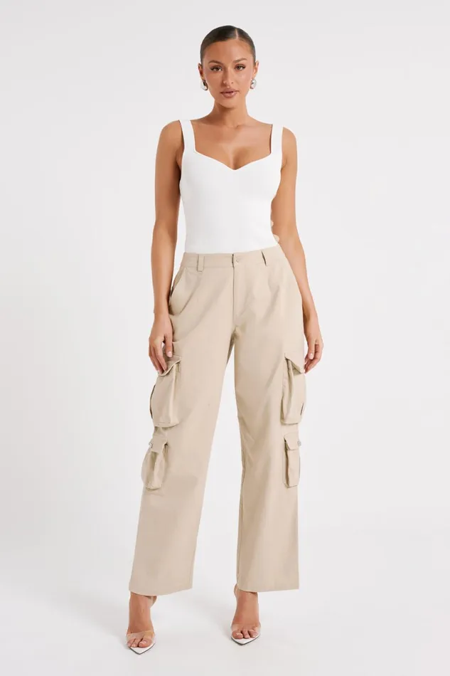 Meshki Pants Women Clea Cargo Pant 8211 Stone Stone
