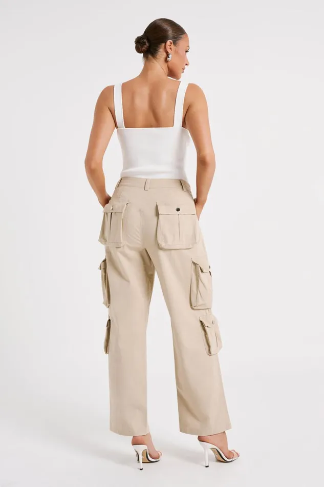 Meshki Pants Women Clea Cargo Pant 8211 Stone Stone