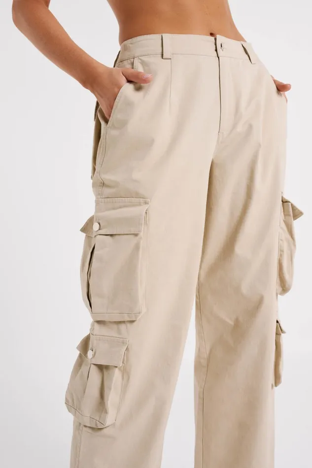Meshki Pants Women Clea Cargo Pant 8211 Stone Stone