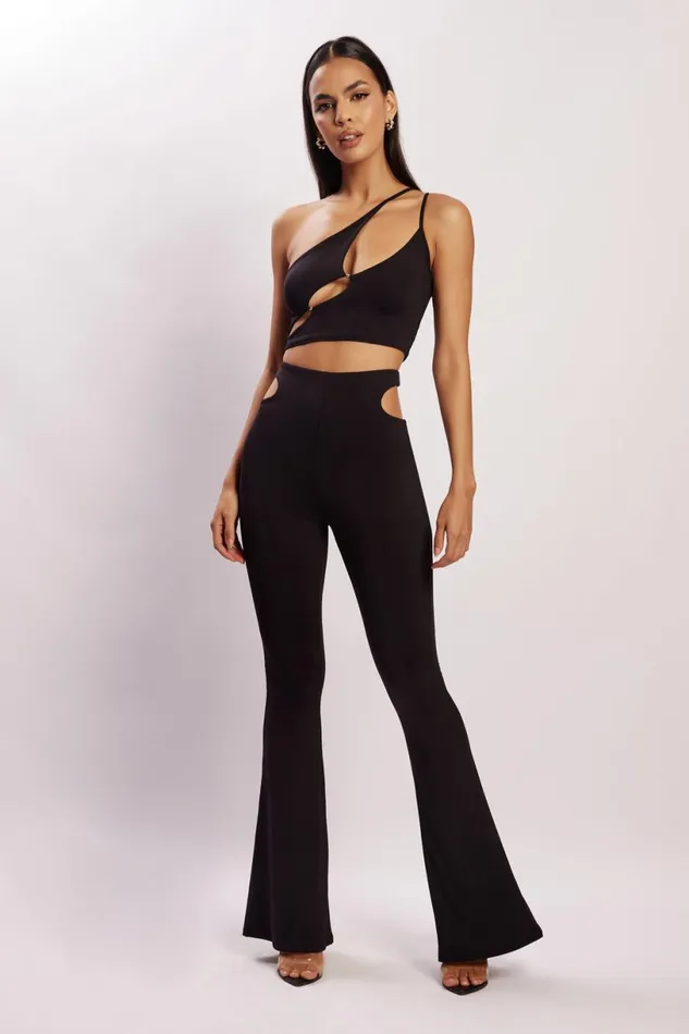 Meshki Pants Women Harley High Waisted Thong Cutout Pants 8211 Black Black Meshki Pants Women Harley High Waisted Thong Cutout Pants 8211 Black Black