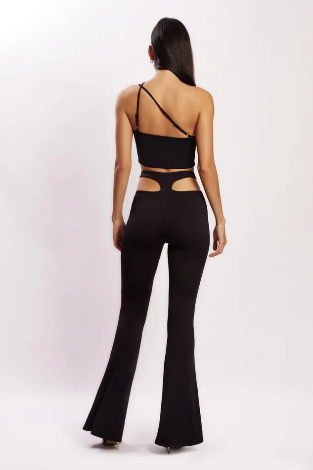 Meshki Pants Women Harley High Waisted Thong Cutout Pants 8211 Black Black Meshki Pants Women Harley High Waisted Thong Cutout Pants 8211 Black Black