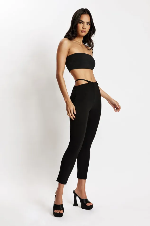 Meshki Pants Women Irene Pants With V Front Cut Out 8211 Black Black