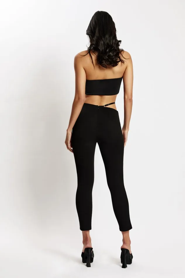Meshki Pants Women Irene Pants With V Front Cut Out 8211 Black Black Meshki Pants Women Irene Pants With V Front Cut Out 8211 Black Black