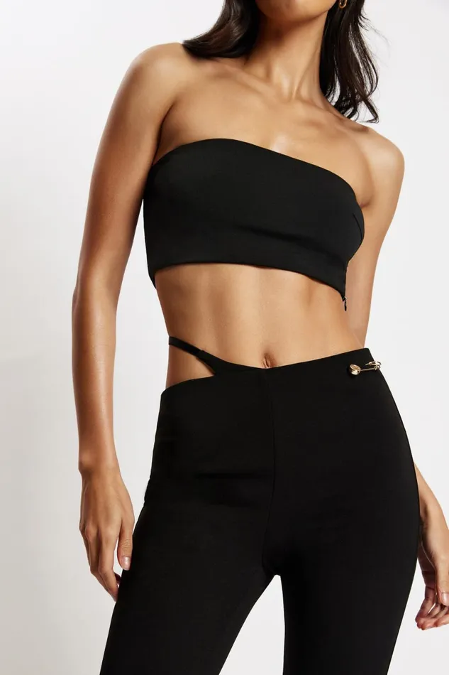 Meshki Pants Women Irene Pants With V Front Cut Out 8211 Black Black Meshki Pants Women Irene Pants With V Front Cut Out 8211 Black Black