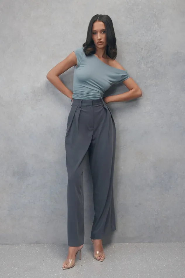 Meshki Pants Women Jemima Straight Leg Pants 8211 Charcoal Charcoal