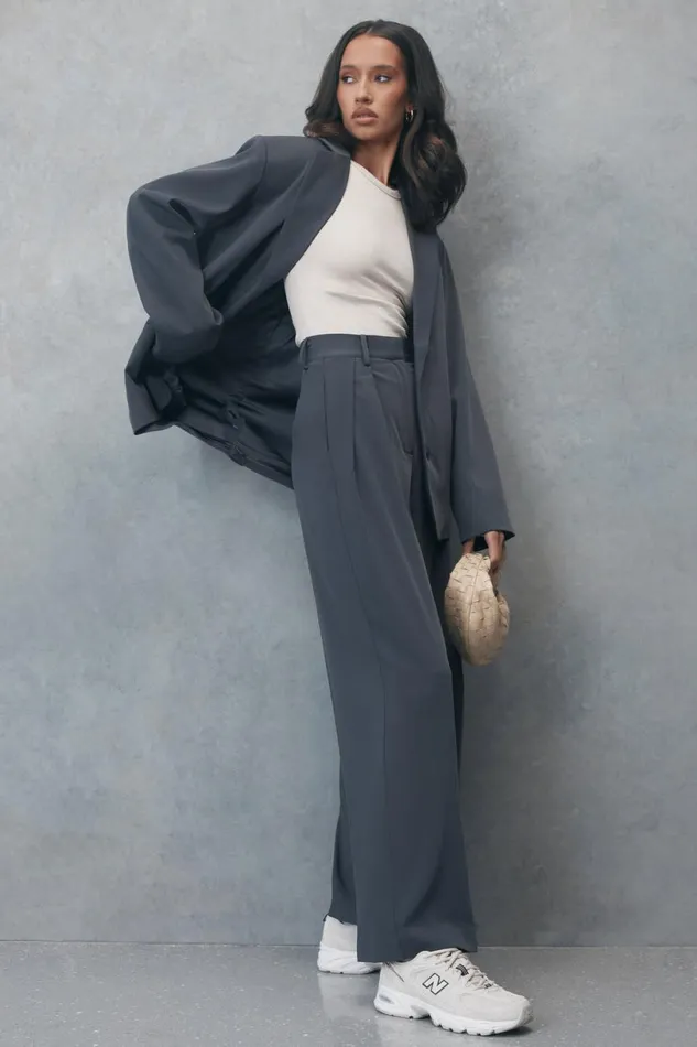 Meshki Pants Women Jemima Straight Leg Pants 8211 Charcoal Charcoal