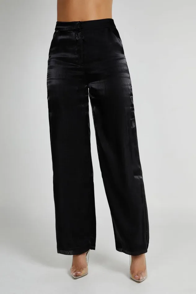 Meshki Pants Women Kinsley Sheer Pants 8211 Black Black