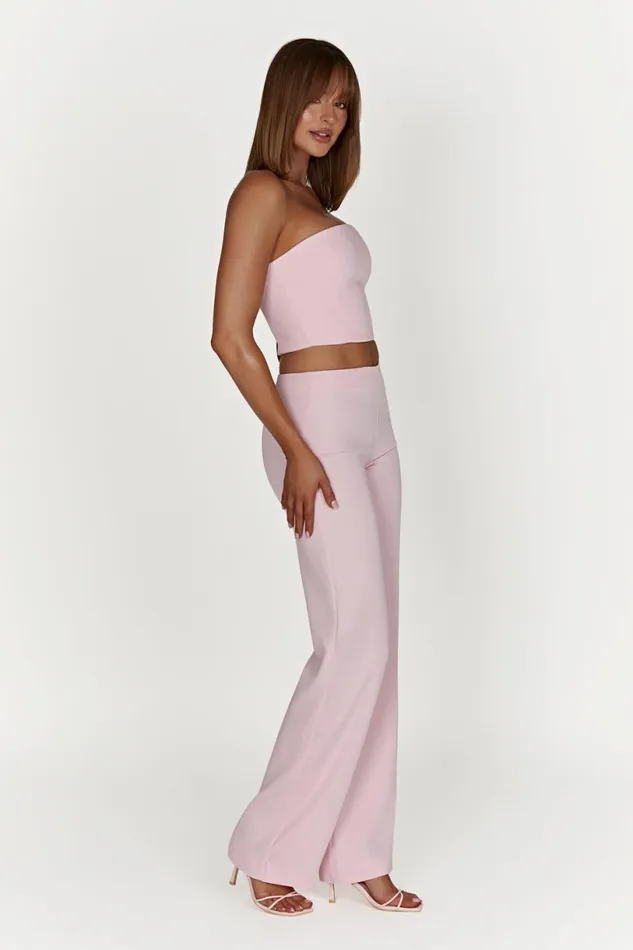 Meshki Pants Women Laurie Low Rise Suiting Pant 8211 Blush Pink Blushpink