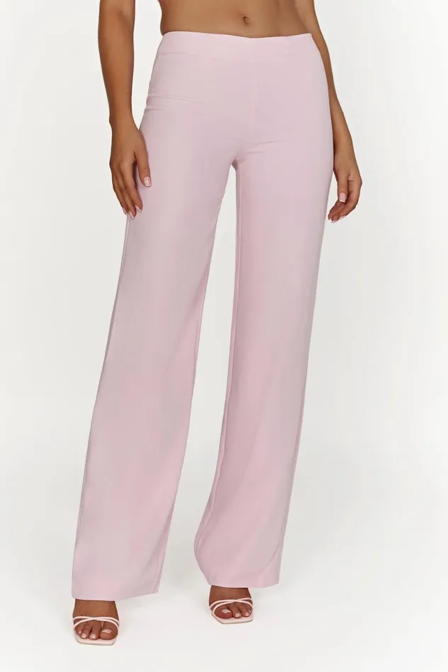 Meshki Pants Women Laurie Low Rise Suiting Pant 8211 Blush Pink Blushpink