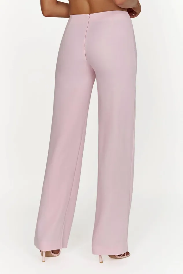 Meshki Pants Women Laurie Low Rise Suiting Pant 8211 Blush Pink Blushpink