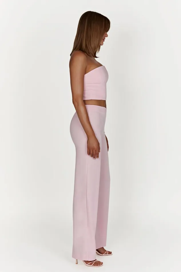 Meshki Pants Women Laurie Low Rise Suiting Pant 8211 Blush Pink Blushpink