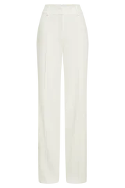 Meshki Pants Women Lisa High Waist Suiting Trousers 8211 Ivory Ivory