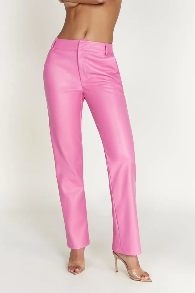 Meshki Pants Women Matilda Slouchy Low Rise Faux Leather Pant 8211 Rose Pink Rosepink Meshki Pants Women Matilda Slouchy Low Rise Faux Leather Pant 8211 Rose Pink Rosepink