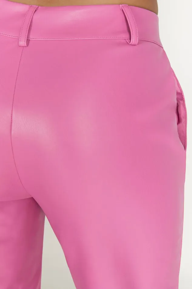 Meshki Pants Women Matilda Slouchy Low Rise Faux Leather Pant 8211 Rose Pink Rosepink Meshki Pants Women Matilda Slouchy Low Rise Faux Leather Pant 8211 Rose Pink Rosepink