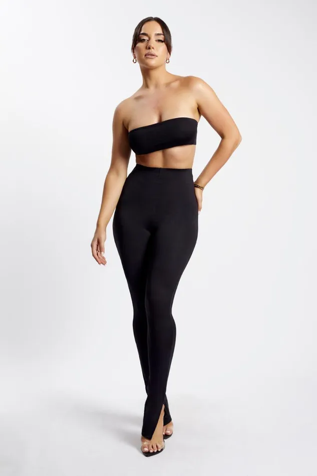 Meshki Pants Women Michelle Side Split Leggings 8211 Black Black Meshki Pants Women Michelle Side Split Leggings 8211 Black Black
