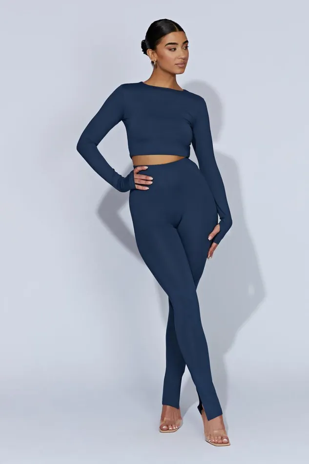 Meshki Pants Women Michelle Side Split Leggings 8211 Midnight Navy Midnightnavy Meshki Pants Women Michelle Side Split Leggings 8211 Midnight Navy Midnightnavy