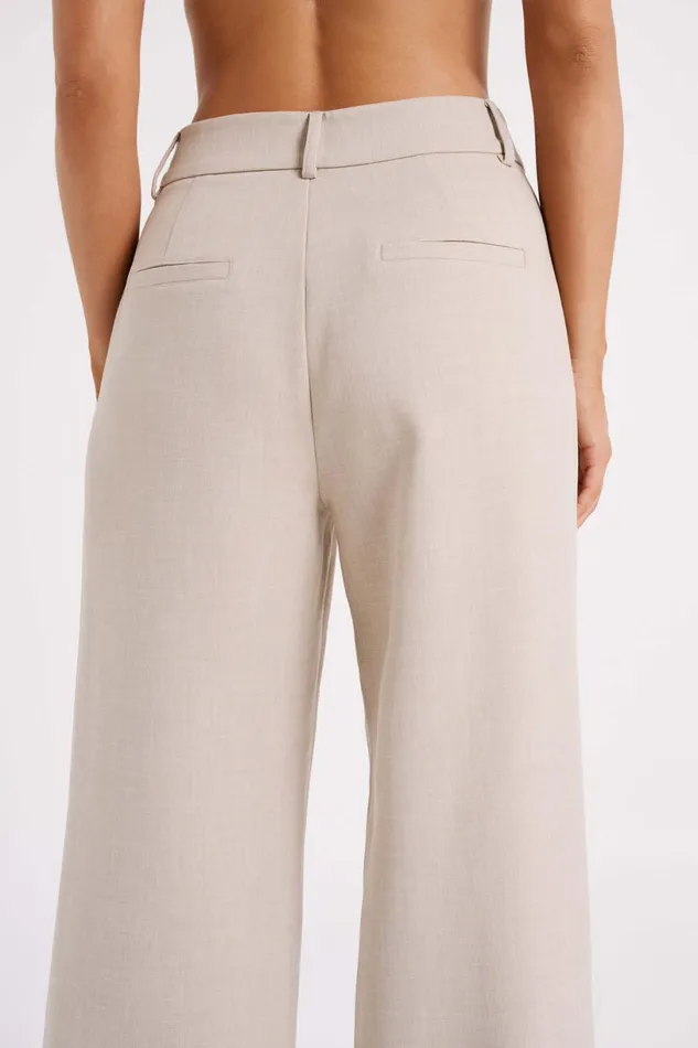 Meshki Pants Women Natalie Textured Wide Leg Pant 8211 Natural Natural