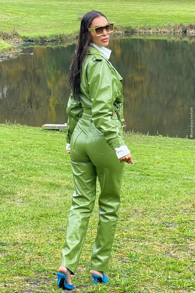 Meshki Pants Women Oakleigh Straight Leg Patent Pants 8211 Green Green Meshki Pants Women Oakleigh Straight Leg Patent Pants 8211 Green Green