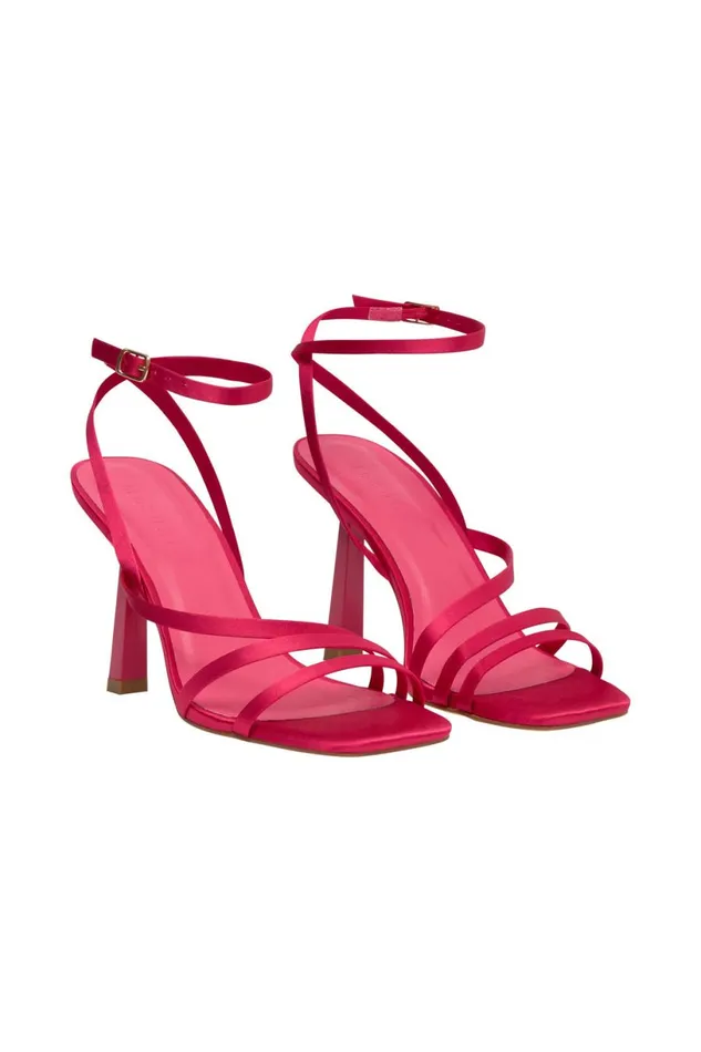 Meshki Shoes Women Lena Three Strap Satin Heels 8211 Pink Pink Meshki Shoes Women Lena Three Strap Satin Heels 8211 Pink Pink