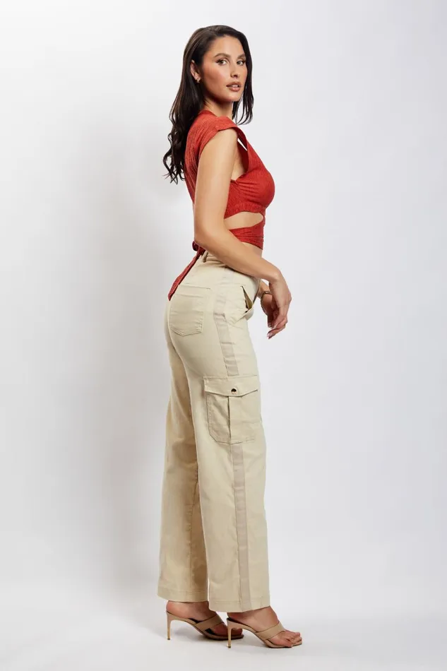 Meshki Short Sleeve Tops Women Rosa Crinkle Satin Crop Top 8211 Burnt Orange Burntorange Meshki Short Sleeve Tops Women Rosa Crinkle Satin Crop Top 8211 Burnt Orange Burntorange