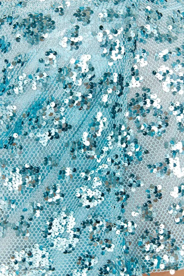 Meshki Skirts Women Alexia Sequin Wrap Mini Skirt 8211 Powder Blue Powder Blue