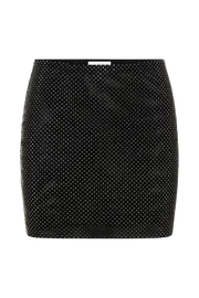Meshki Skirts Women Andrea Diamante Mini Skirt 8211 Black Black