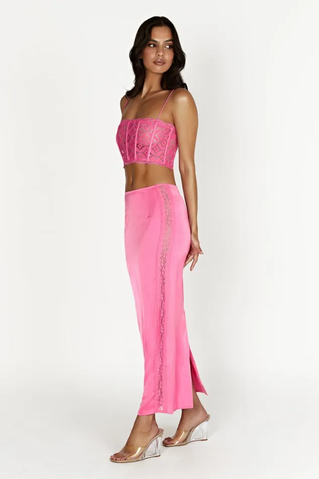Meshki Skirts Women Bellamy Lace Maxi Skirt 8211 Bubblegum Pink Bubblegum Pink Meshki Skirts Women Bellamy Lace Maxi Skirt 8211 Bubblegum Pink Bubblegum Pink
