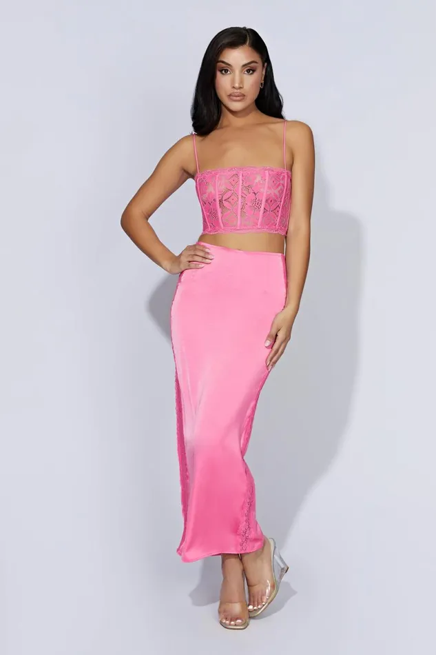 Meshki Skirts Women Bellamy Lace Maxi Skirt 8211 Bubblegum Pink Bubblegum Pink Meshki Skirts Women Bellamy Lace Maxi Skirt 8211 Bubblegum Pink Bubblegum Pink