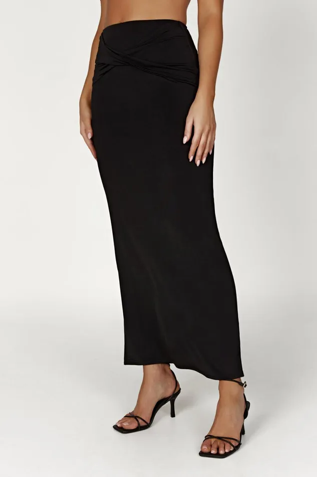 Meshki Skirts Women Ceri Maxi Twist Skirt 8211 Black Black