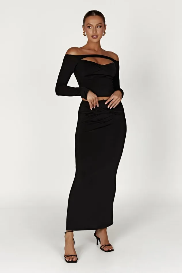 Meshki Skirts Women Ceri Maxi Twist Skirt 8211 Black Black