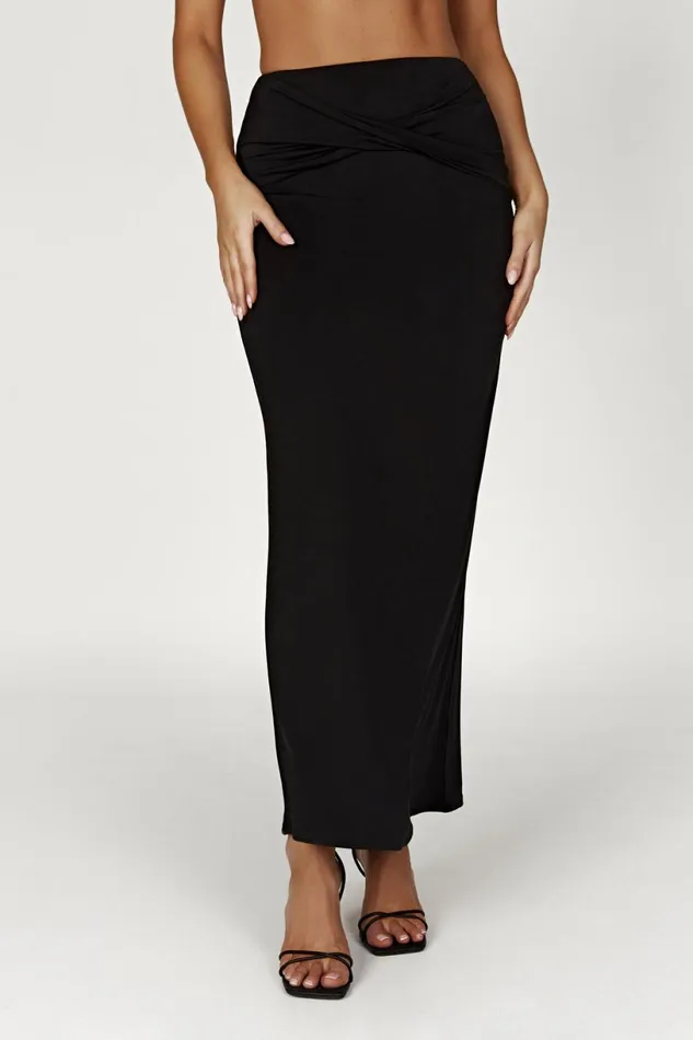 Meshki Skirts Women Ceri Maxi Twist Skirt 8211 Black Black