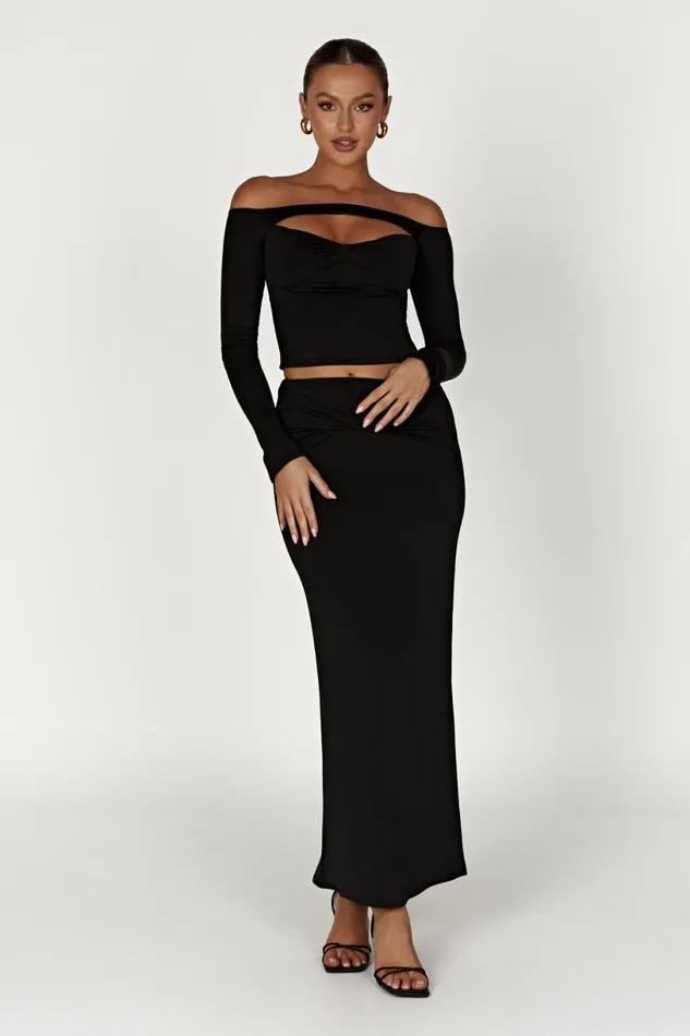Meshki Skirts Women Ceri Maxi Twist Skirt 8211 Black Black