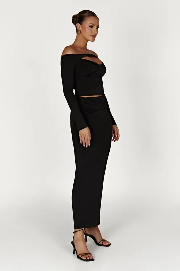 Meshki Skirts Women Ceri Maxi Twist Skirt 8211 Black Black