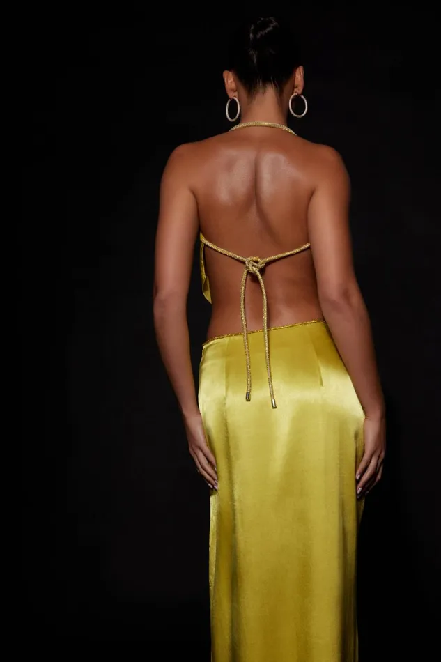 Meshki Skirts Women Christie Diamante Rope Maxi Skirt 8211 Chartreuse Chartreuse Meshki Skirts Women Christie Diamante Rope Maxi Skirt 8211 Chartreuse Chartreuse