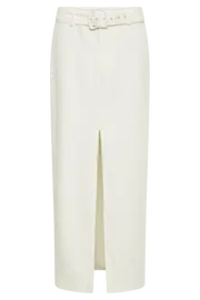 Meshki Skirts Women Daria Suiting Midi Skirt 8211 Ivory Ivory