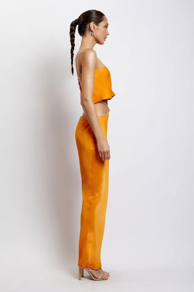 Meshki Skirts Women Dayana Diamante Maxi Skirt 8211 Mandarin Mandarin Meshki Skirts Women Dayana Diamante Maxi Skirt 8211 Mandarin Mandarin