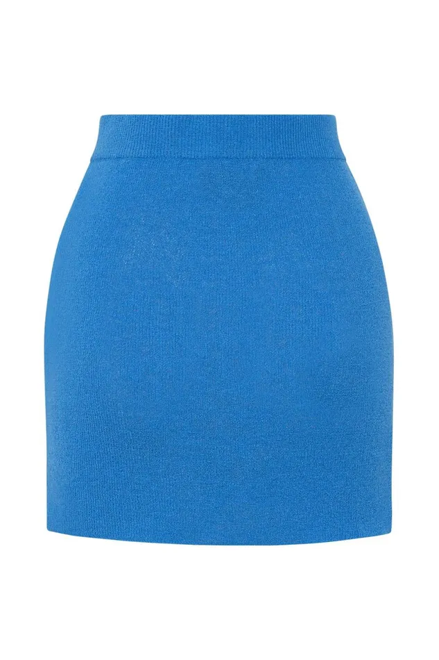 Meshki Skirts Women Esme Knit Mini Skirt 8211 Azure Blue Azureblue Meshki Skirts Women Esme Knit Mini Skirt 8211 Azure Blue Azureblue