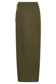 Meshki Skirts Women Fatima Linen Wrap Maxi Skirt 8211 Khaki Khaki Meshki Skirts Women Fatima Linen Wrap Maxi Skirt 8211 Khaki Khaki