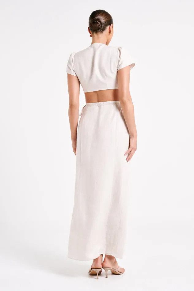 Meshki Skirts Women Fatima Linen Wrap Maxi Skirt 8211 Natural Natural Meshki Skirts Women Fatima Linen Wrap Maxi Skirt 8211 Natural Natural