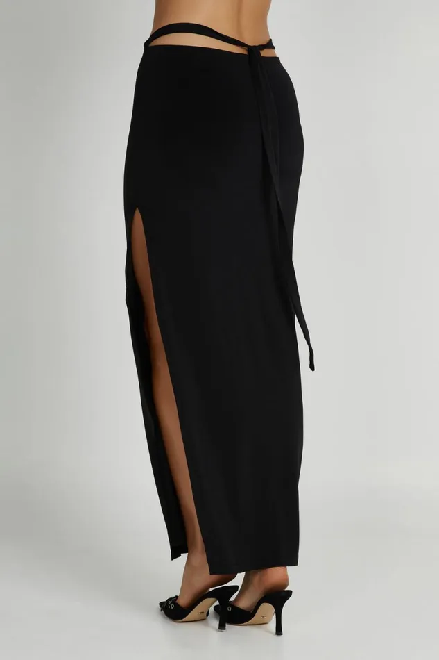 Meshki Skirts Women Jeanine Cowl Back Maxi Skirt 8211 Black Black