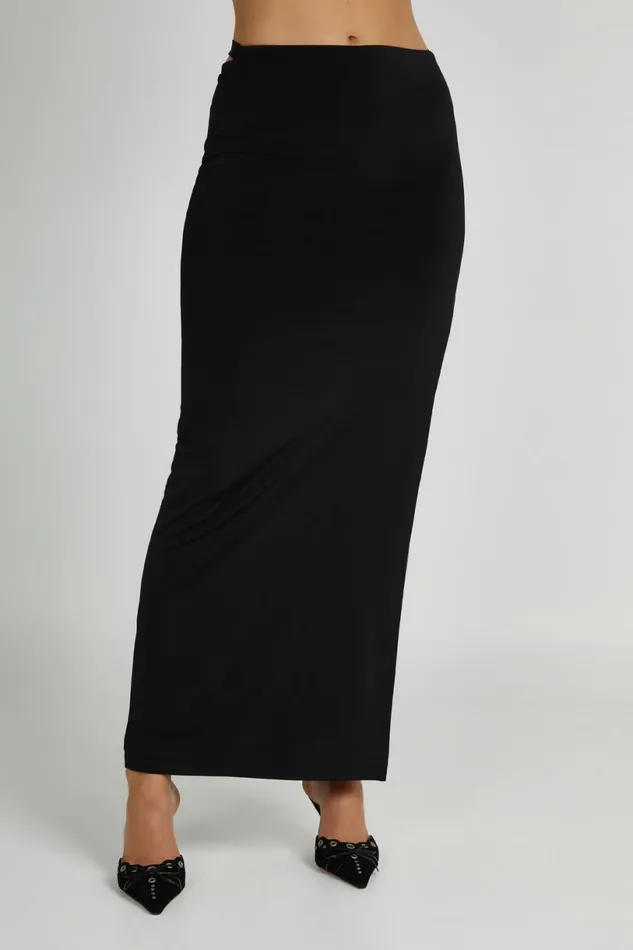 Meshki Skirts Women Jeanine Cowl Back Maxi Skirt 8211 Black Black