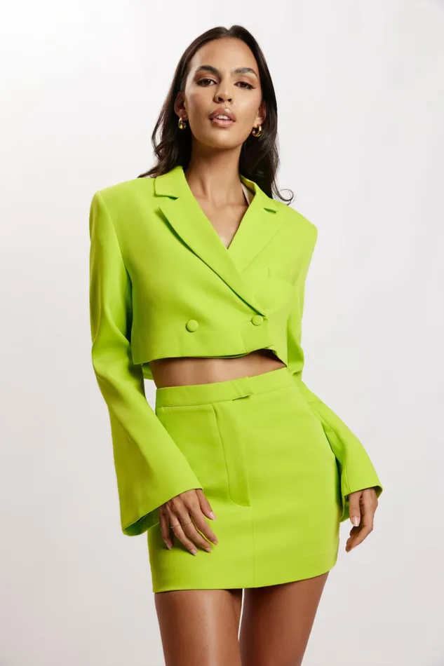 Meshki Skirts Women Josie Crepe Mini Skirt 8211 Lime Green Limegreen Meshki Skirts Women Josie Crepe Mini Skirt 8211 Lime Green Limegreen