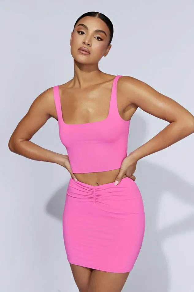 Meshki Skirts Women Kara Ruched Front Mini Skirt 8211 Bubblegum Pink Bubblegumpink Meshki Skirts Women Kara Ruched Front Mini Skirt 8211 Bubblegum Pink Bubblegumpink