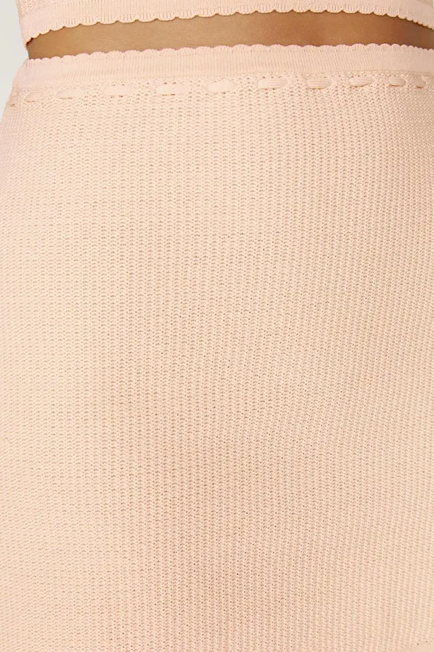 Meshki Skirts Women Kyra Waffle Mini Skirt 8211 Apricot Apricot